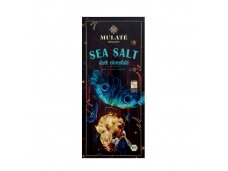 MULATE ORGANIC SEA SALT ekologiškas juodasis šokoladas, 30 g