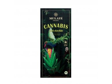 Organic dark chocolate "CANNABIS", 80 g