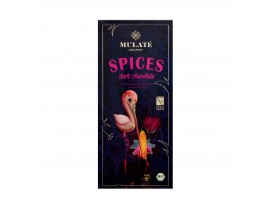 MULATE ORGANIC SPICES ekologiškas juodasis šokoladas