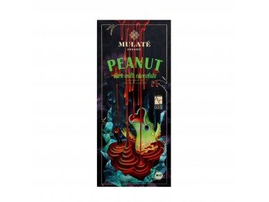 Organic milk chocolate "PEANUT", 30 g