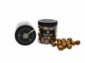 MULATE LIMITED Festive hazelnuts in milk chocolate with gold dust