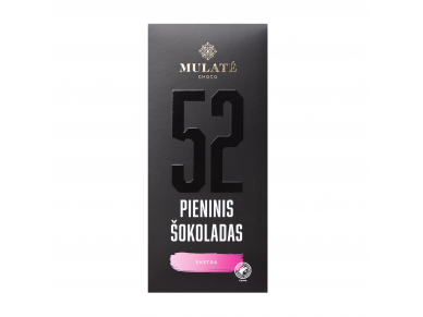 MULATE CHOCO 52%  pieninis šokoladas, 90g